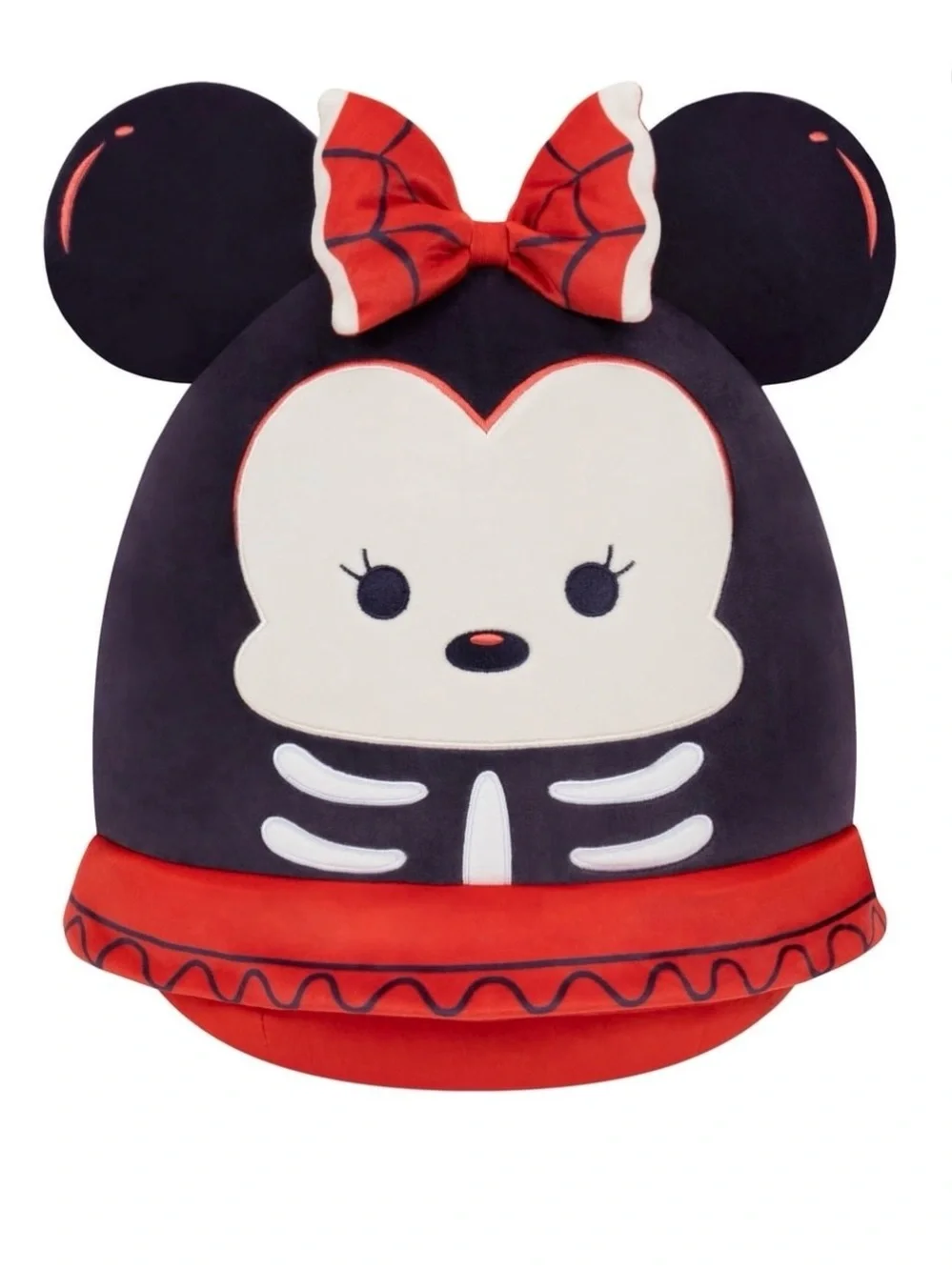 New! Disney Halloween 12” Skeleton Minnie Mouse Squishmallow Halloween Squad Co